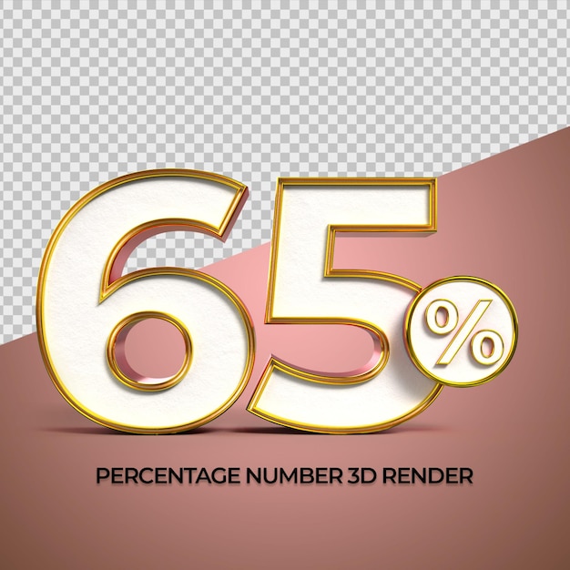 3d renderzahl 65 prozent goldrote farben