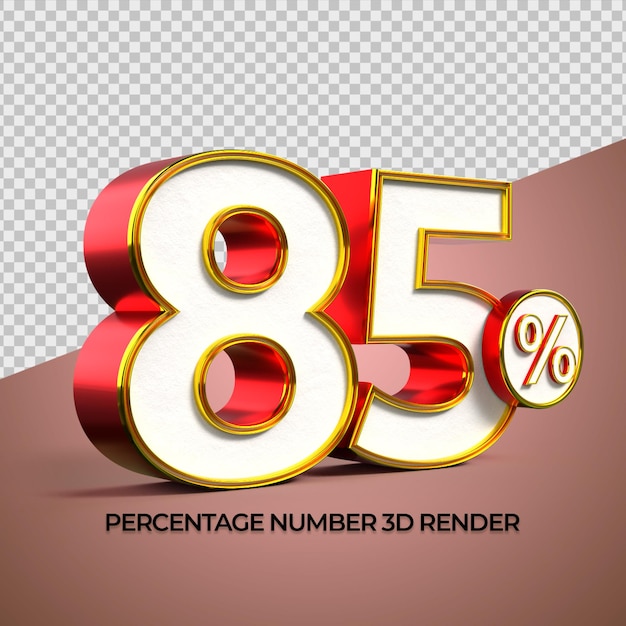 3d renderzahl 85 prozent goldrote farben