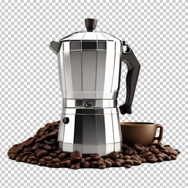 3d rendido café moka olla png psd