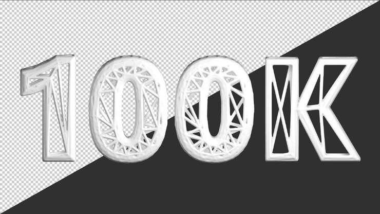 PSD 3d rendono 100k seguace