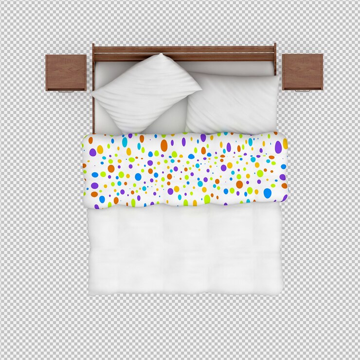 PSD 3d rendono del letto isometrico