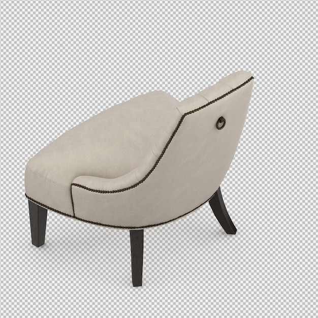 3d rendono della poltrona isometrica