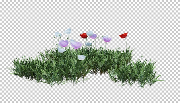 3d rendono l'albero della spazzola isolato