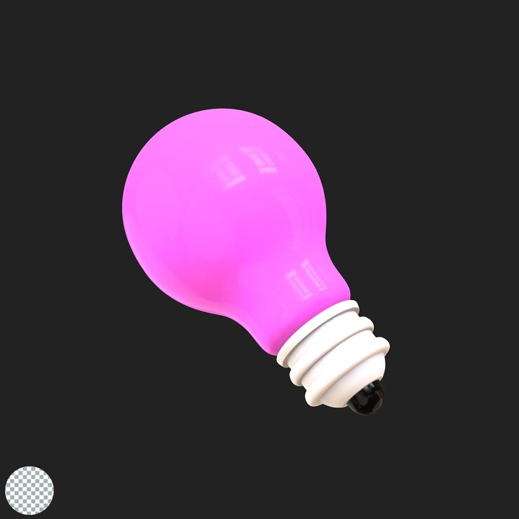 PSD 3d rendono l'illustrazione 3d del concetto di idea della lampadina
