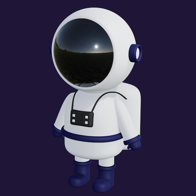 3d rendono l'illustrazione dell'astronauta dell'astronauta
