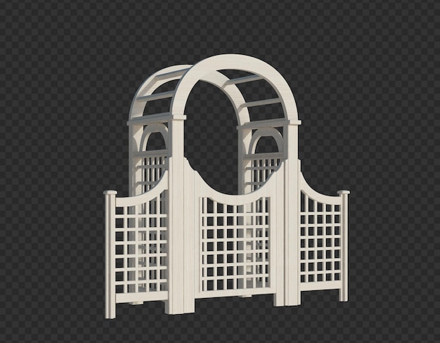 3d, rendu, bâtiment, structure, isolé