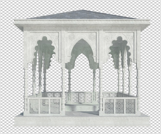 3d, rendu, bâtiment, structure, isolé