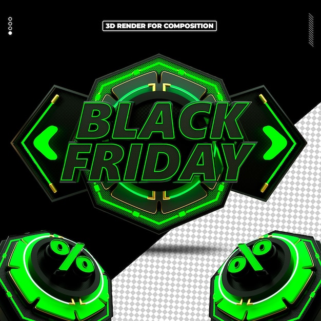 3D rendu du vendredi noir de novembre