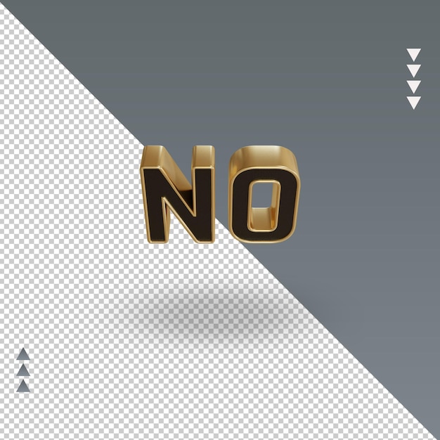 3d Sin representación de texto en oro negro Vista superior