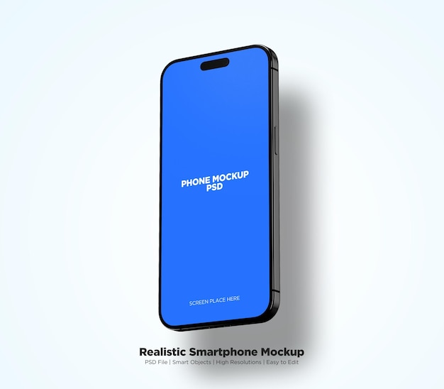 3D-responsive Smartphone-App Bildschirmgerät Mockup PSD