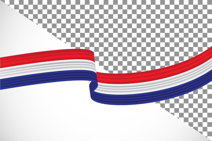 PSD 3d ribbon of the netherlands flag46