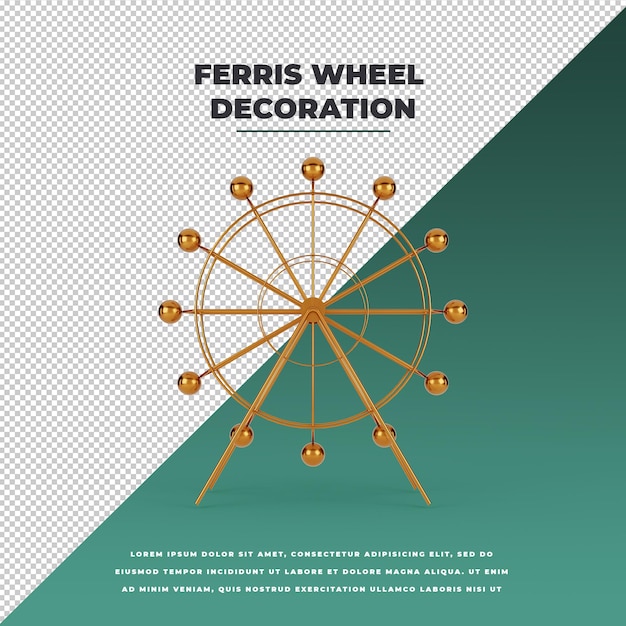 3d riesenrad dekoration