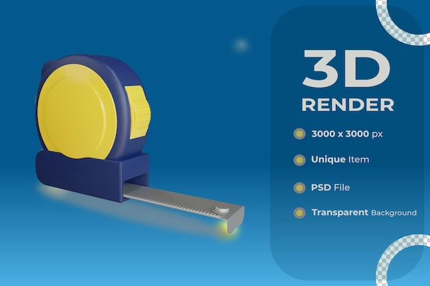 3d roll meter object with transparent