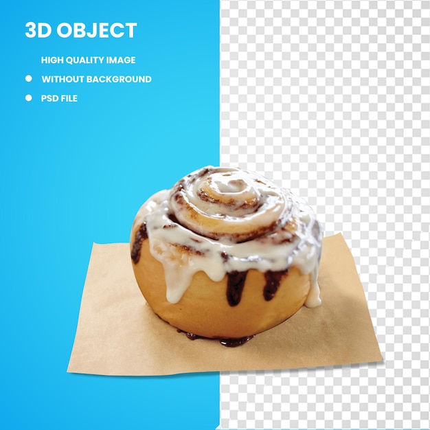 3d rollo de canela rollo dulce panadería canela calorías