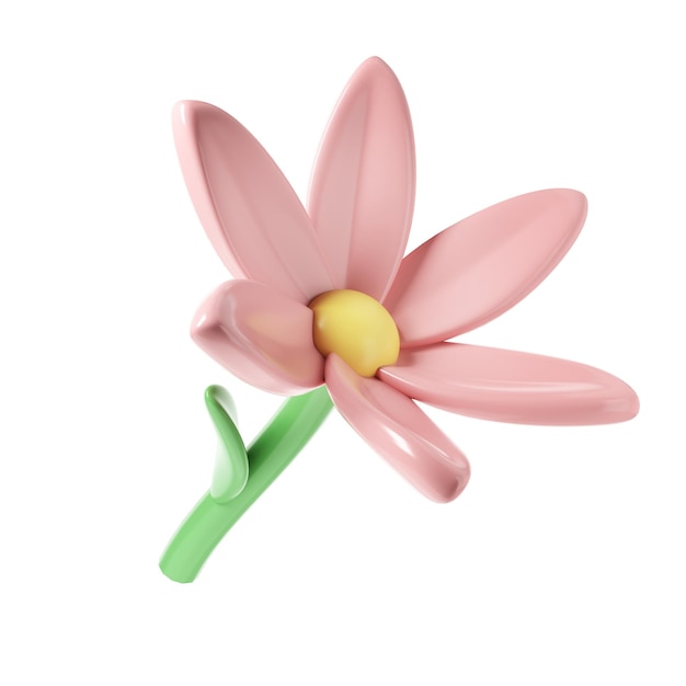 3d Rosa Frühlings Kirschblüte Blüte durchsichtig einschließlich Blütenblättern und Knospen Graphisches süßes Element
