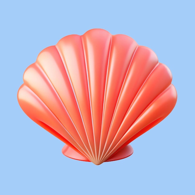 3d-rosa Meeresmuschel