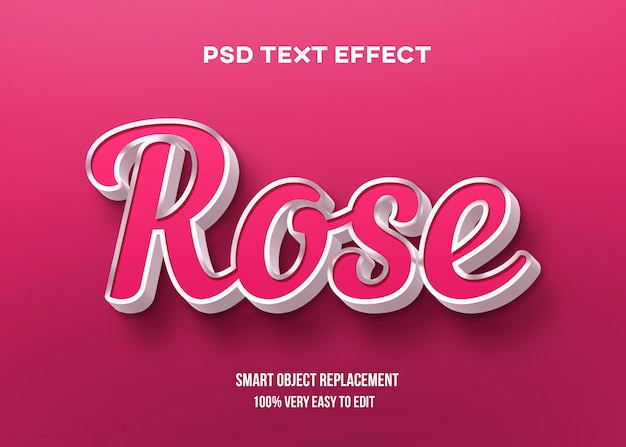 3d rose texteffekt