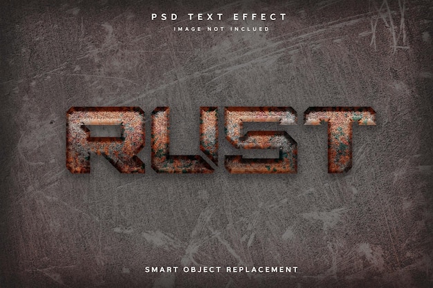 3D-Rost-Text-Effekt Vorlage PSD
