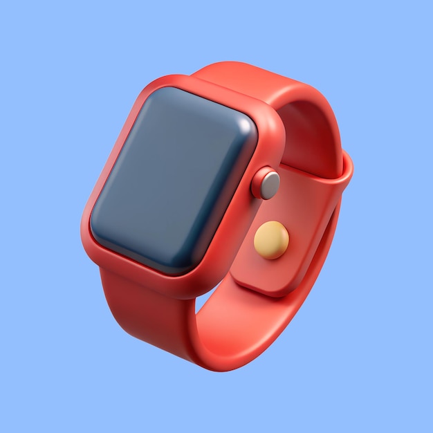 3D-rote Handuhr