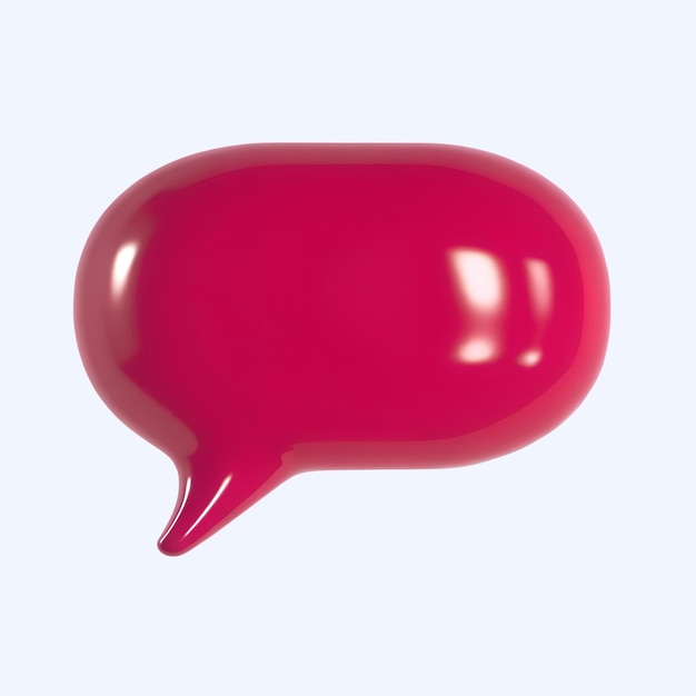 3D-Rote Sprachblase