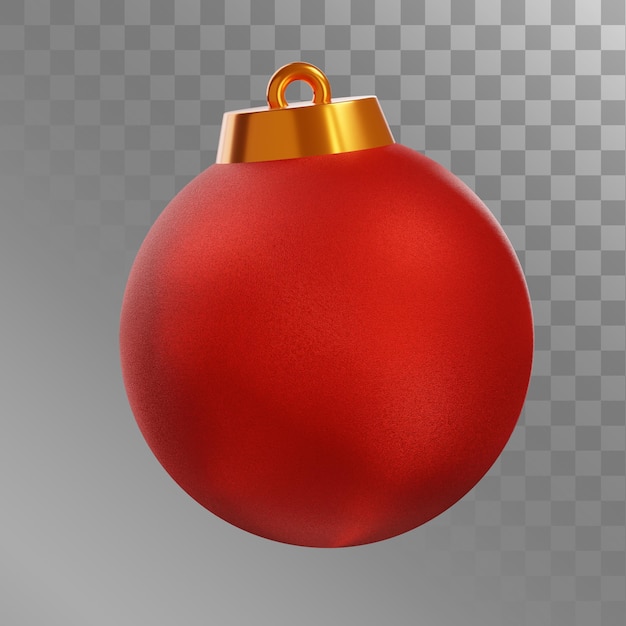 3D rote Weihnachtskugel