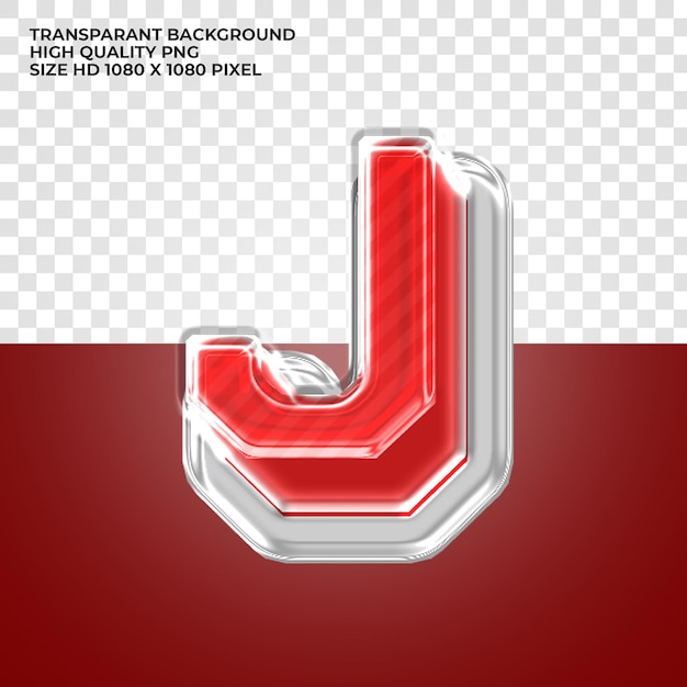 3D-roter Alphabet-Buchstabe