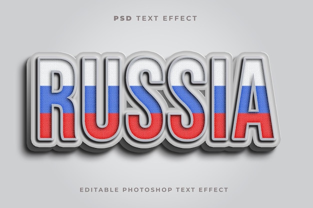 PSD 3d-russland-texteffektvorlage