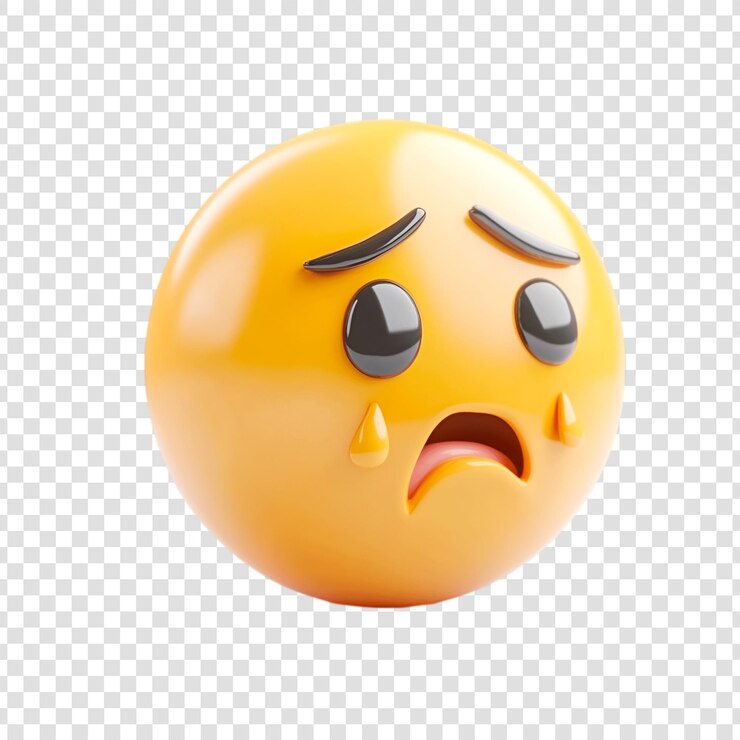 PSD 3d sad emoji icon