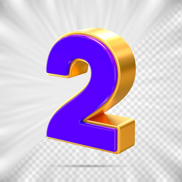 3d sales discount number 2 percentage price tag for discount sale promotion concept by 3d render