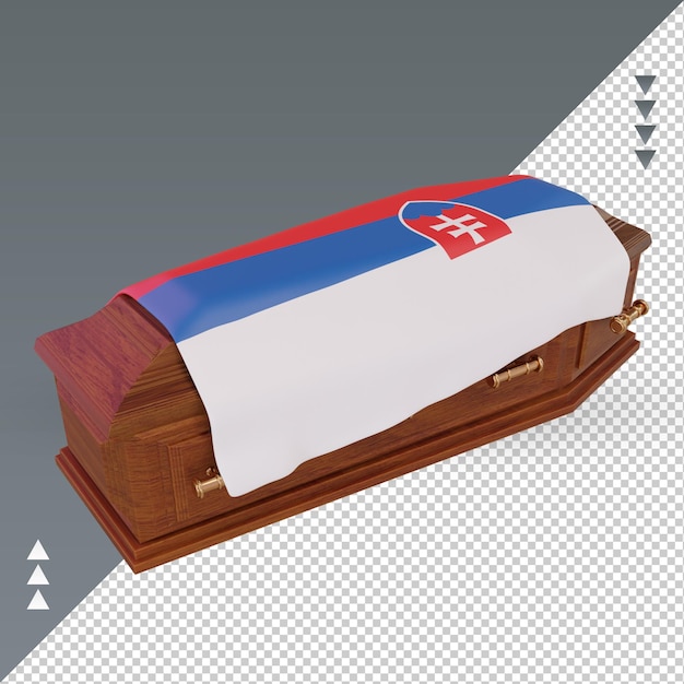 PSD 3d-sarg slowakei-flagge, die die rechte ansicht wiedergibt