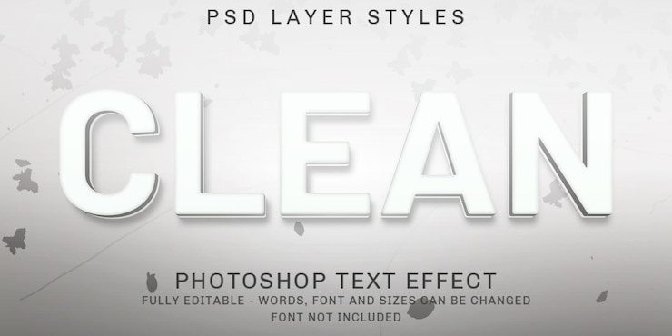PSD 3d sauber bearbeitbarer textstileffekt