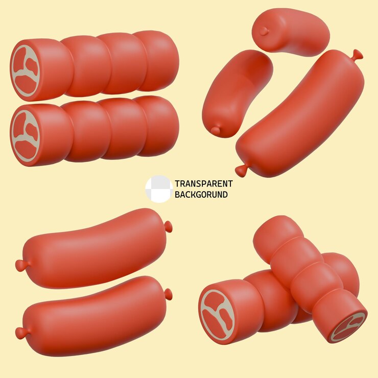PSD 3d sausage meat