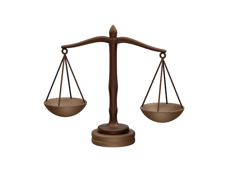 PSD 3d scales of justice icon illustration vector