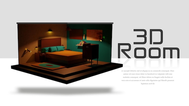 PSD 3d schlafzimmer