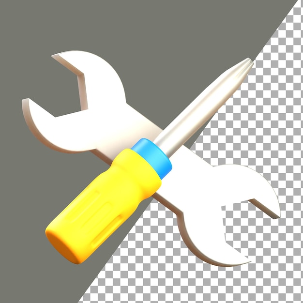 3D-Schlüssel und Schraubenzieher