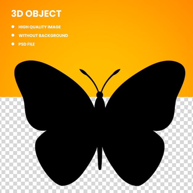 3D-Schmetterling Monarchfalter-Illustration