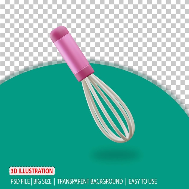 PSD 3d-schneebesen-icon-home-tools-rendering mit transparentem hintergrund