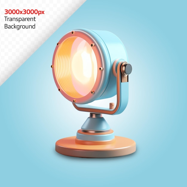 3D-Schreibtischlampe, Studiolampe, Transparenz-Spotlight