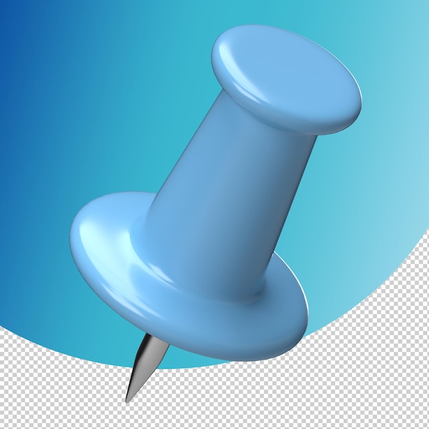 PSD 3d-schub-pin-blau-symbol