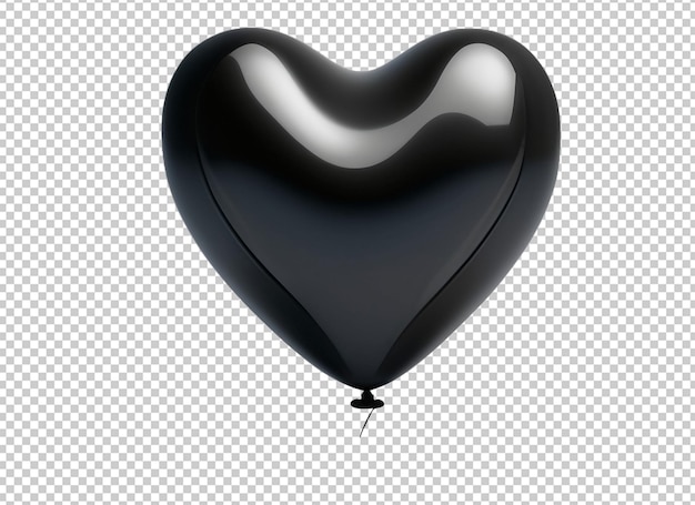 3D schwarzer Ballon in Herzform Freitag