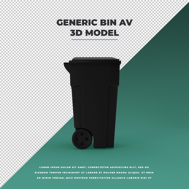 3D schwarzes generisches Bin-Av-Modell