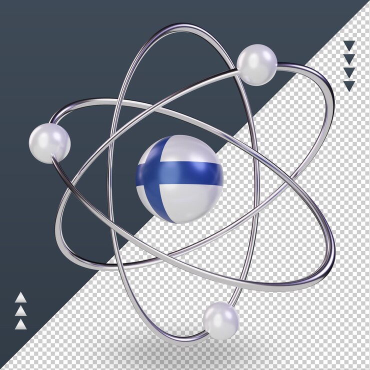 PSD 3d science day finnland flagge rendern rechte ansicht