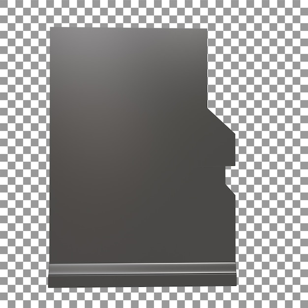 PSD 3d-sd-speicherkarte, die den digitalen speicher in lebendigen details wiedergibt