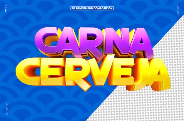 3d seal carnaval folia render brasileiro