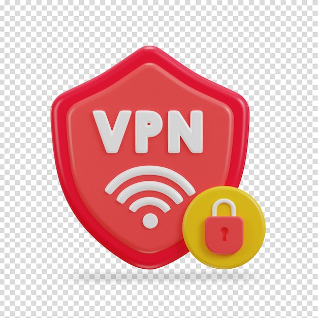 3d secure vpn network with padlock icon vector illustration