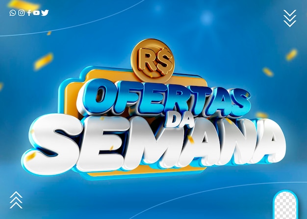 3d selo promoção da semana ofertas de supermercado mês janeiro super ofertas ofertas da semana