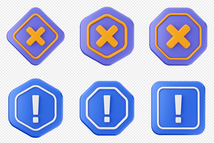 PSD 3d señal de precaución alerta advertencia seguridad icono de seguridad conjunto paquete