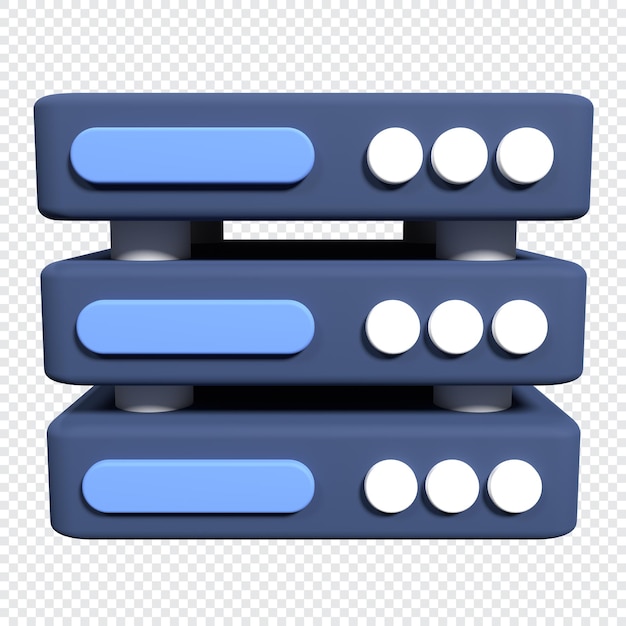 PSD 3d-serversymbol 3d-rendersymbol für computerserver cloud computing 3d-renderillustration