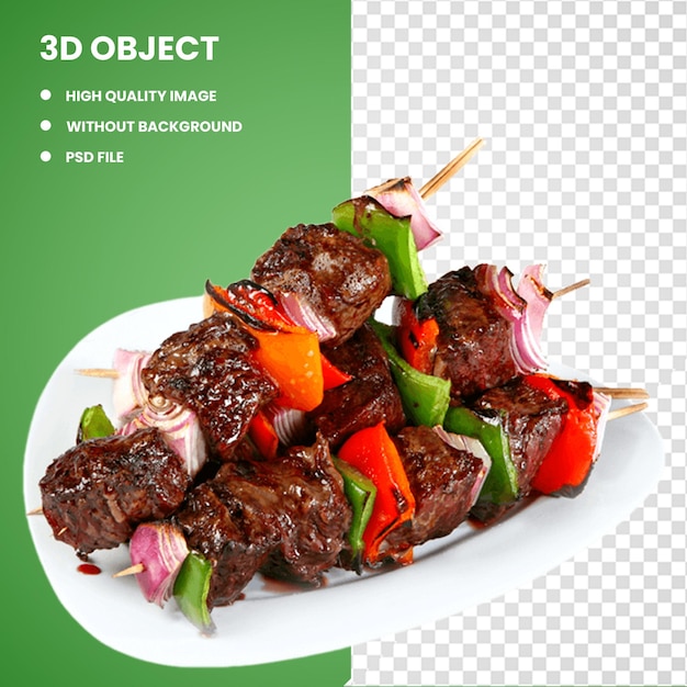 PSD 3d shashlik barbacoa