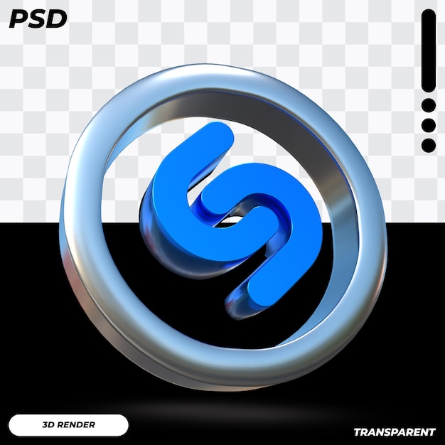 3d shazam symbol